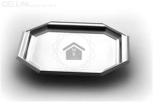 Vassoio rettangolare in acciaio 18/10 linea Q Sambonet 52x33 cm - Peso 1,4 kg inox lucidato a specchio | Sambonet
