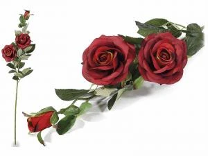 RAMO DI ROSE ROSSE ARTIFICIALI -> Fiori secchi e piante finte per la  decorazione della casa : Decorazione della casa : Casa, arredamento e  bricolage ()