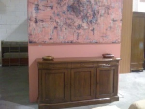 Consolle da ingresso country nuova in legno di abete 2 cassetti  art.8032490000 consegna gratis