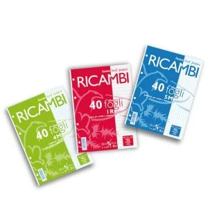 Ricambi Forati Quaxima - A4 - 1 Rigo Con Margine - 80 Gr - 40