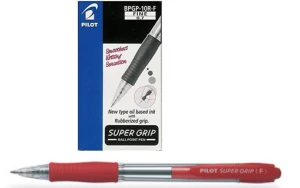 Penna Pilot Supergrip F 0,7 rossa